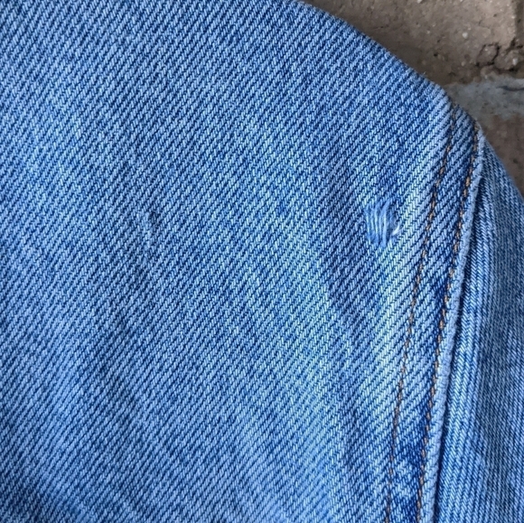 Vintage 90s Calvin Klein Jeans Double Stone Wash Denim Trucker Jacket Large - Picture 3 of 10